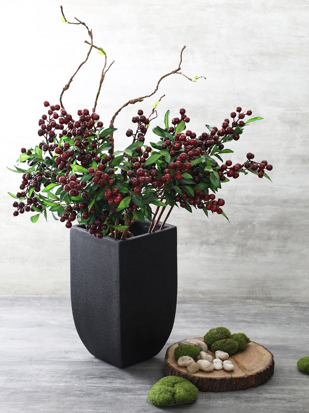 Pure Home and Living Black Square Contemporary Planter Price in India