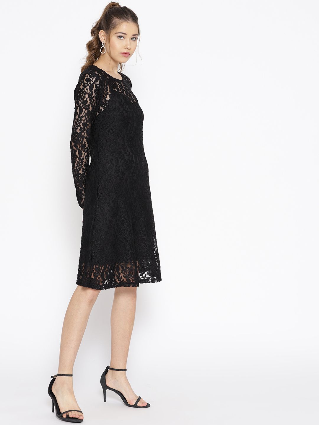 Buy Vero Moda Women Black Lace A-Line Dress - Dresses for Women 6795825 | Myntra Buy Vero Moda Women Black Lace A-Line Dress - Dresses for Women 6795825 | Myntra