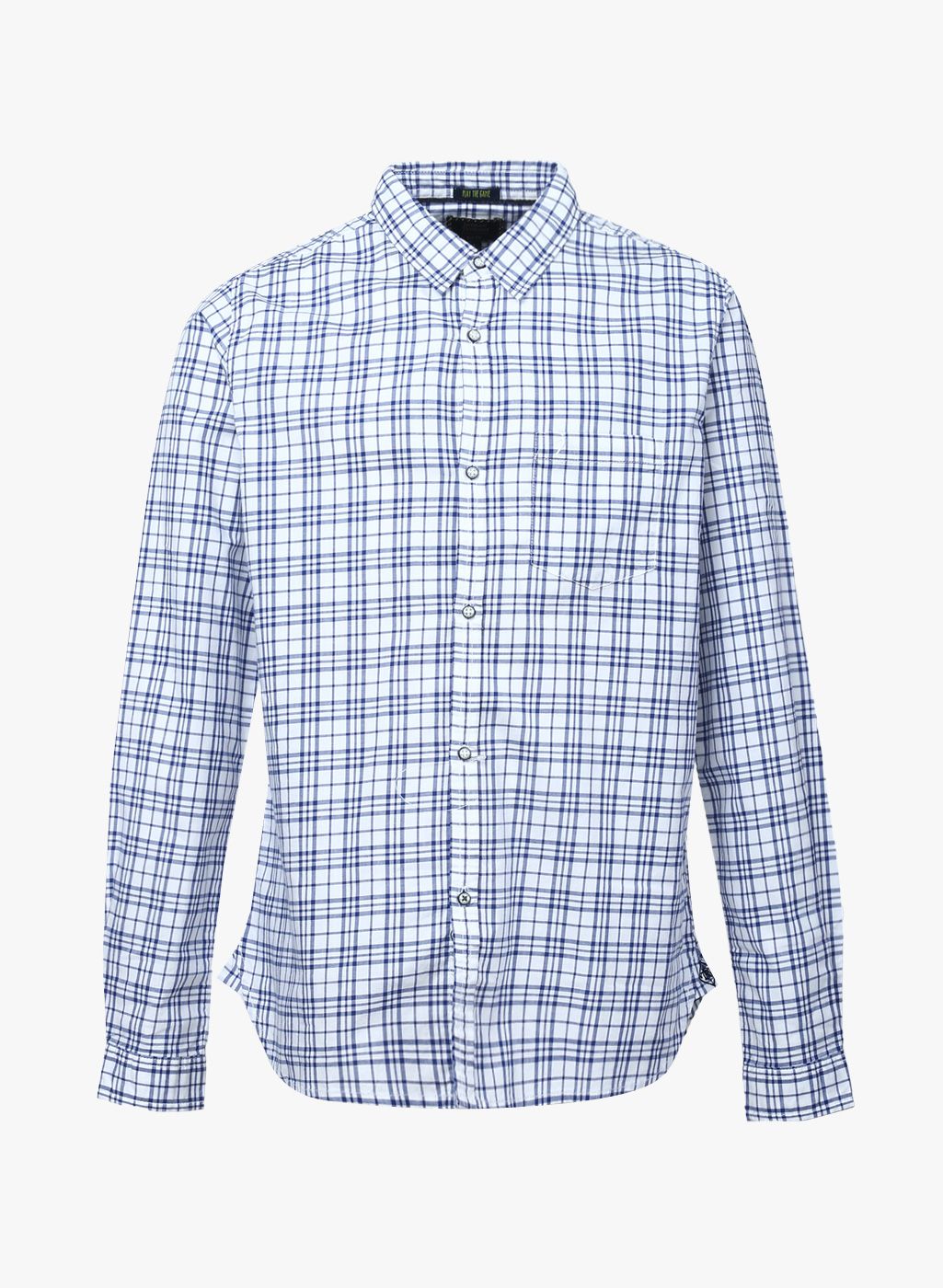 Indian Terrain Blue Regular Fit Checked Casual Shirt