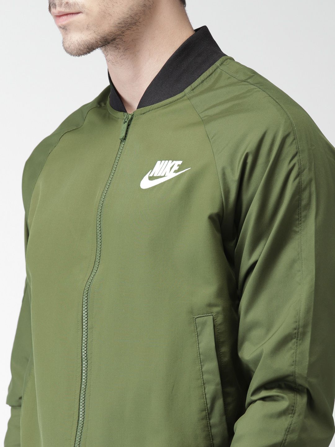 nike bomber jacket mens green