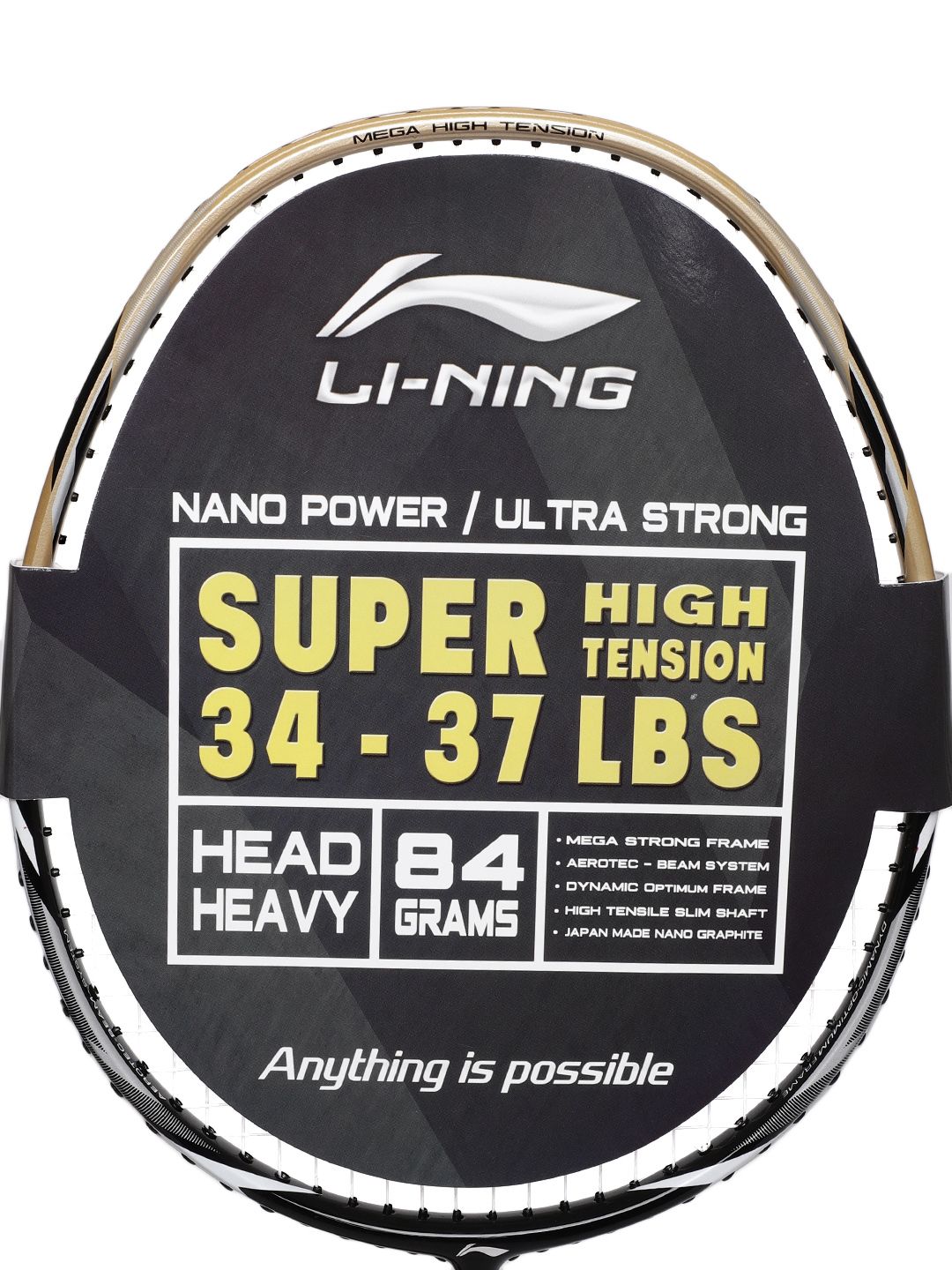 Buy Li-Ning Unisex Black & Gold Nano Power NP 805 Badminton