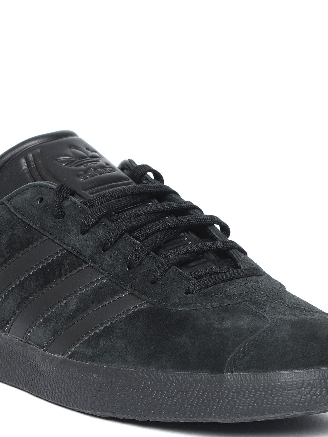 black leather adidas gazelle mens