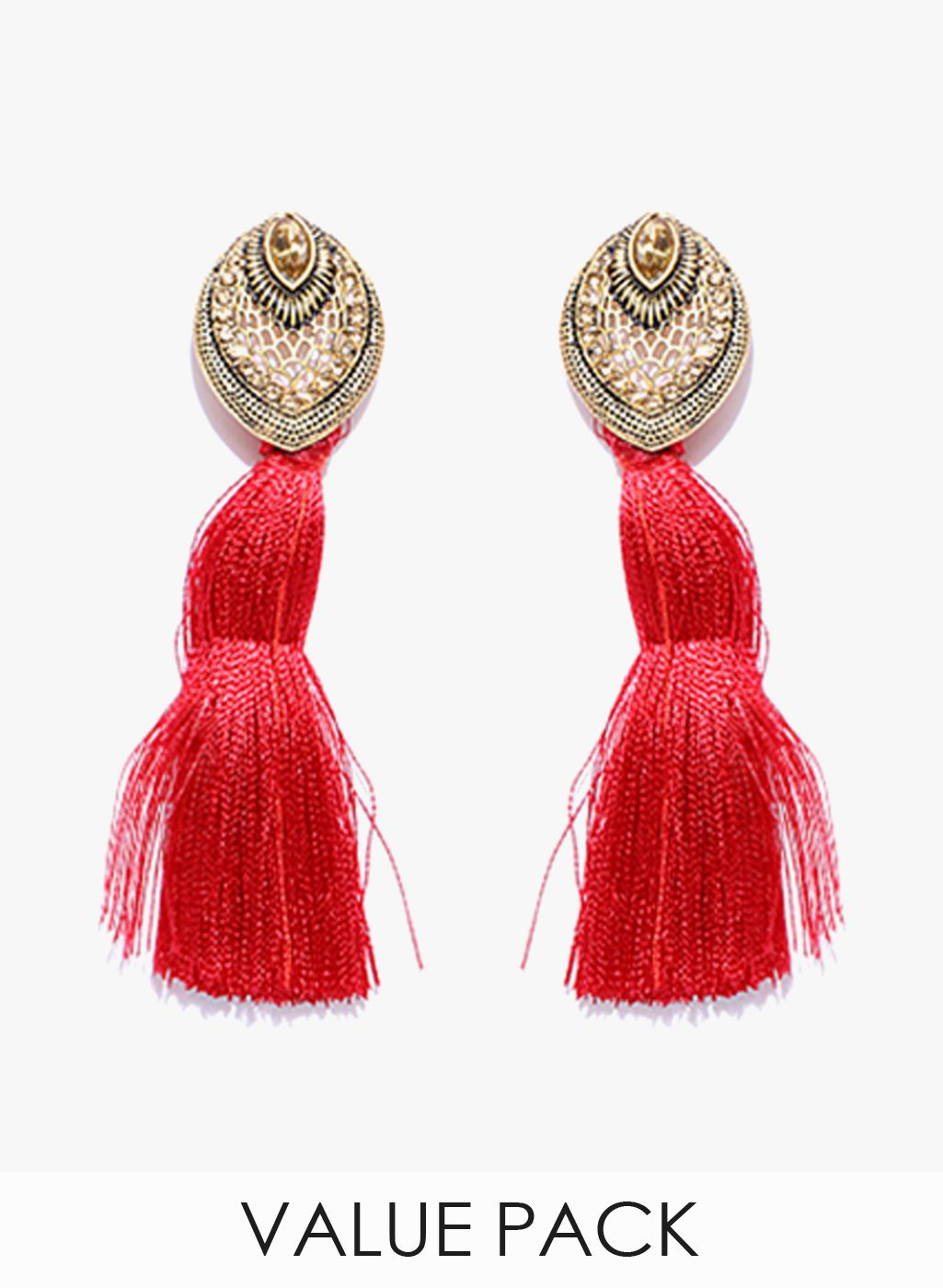 Zaveri Pearls Multicoloured Metal Danglers And Drop