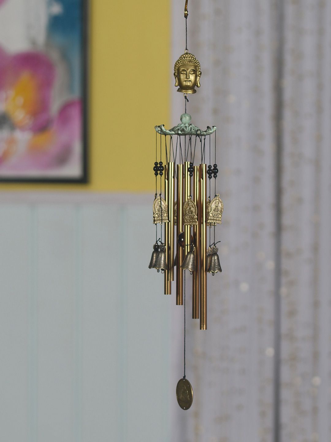 Athome by Nilkamal Gold-Toned Windchime Price in India