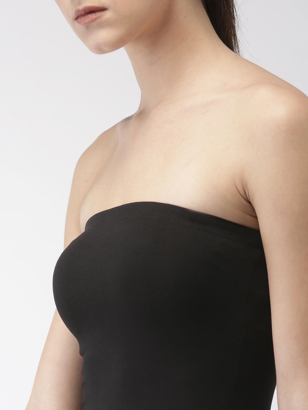 Buy FOREVER 21 Women Black Solid Strapless Dress - Dresses for Women  6932323 | Myntra