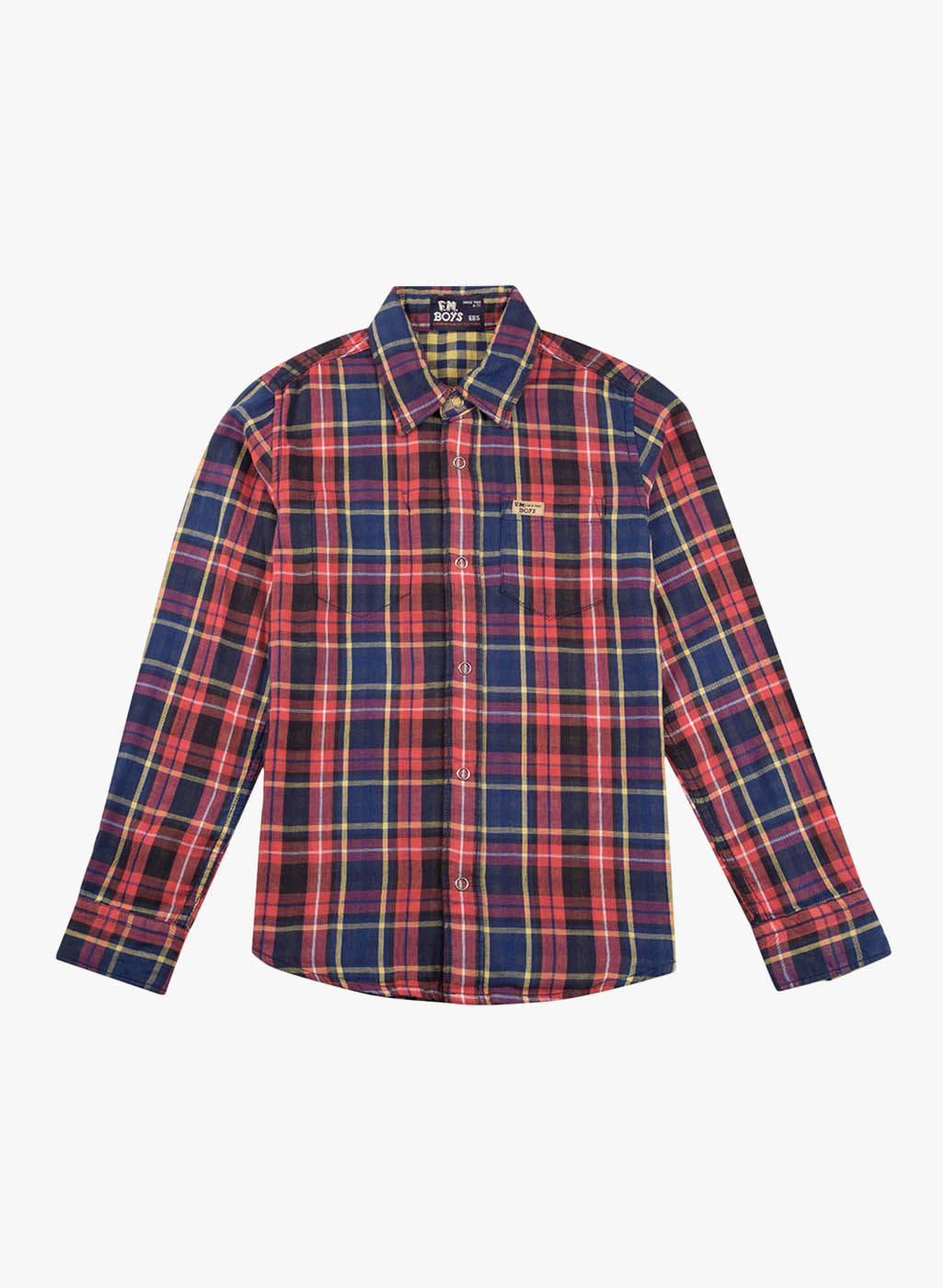 Flying Machine Blue Checked Slim Fit Casual Shirt