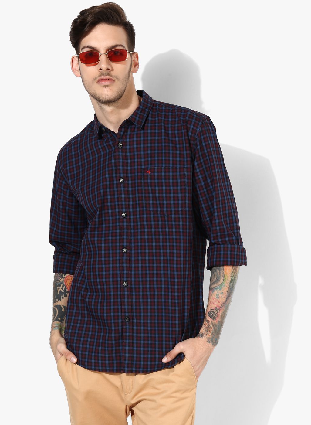 Wrangler Multi Checked Regular Fit Casual Shirt