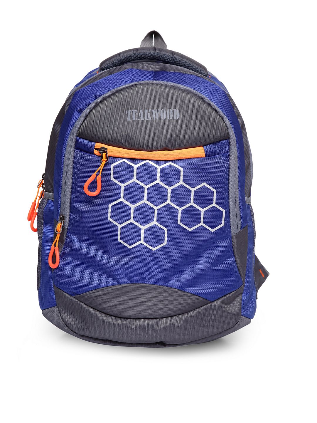 Teakwood Leathers Unisex Blue & Grey Geometric Backpack Price in India