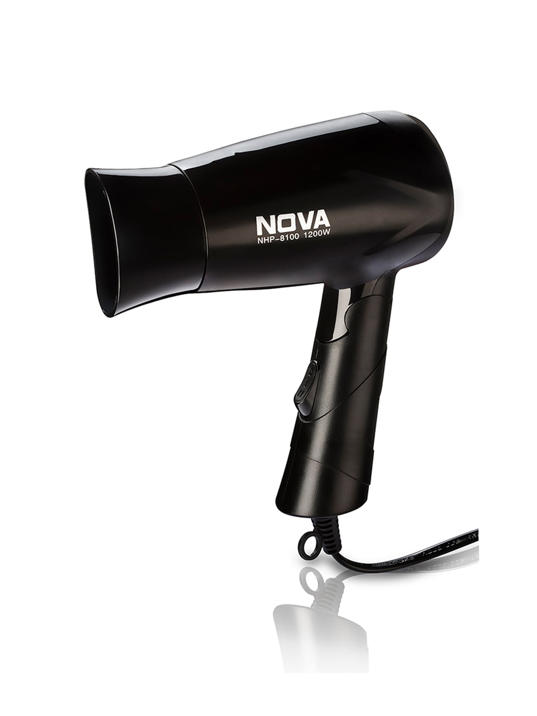 NOVA NHP 8100 Silky Shine Hot & Cold Foldable Hair Dryer - Black Price in India