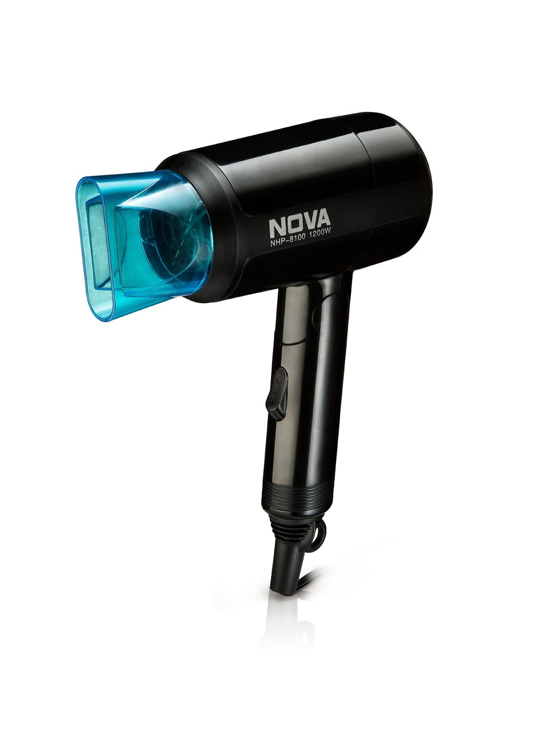 NOVA NHP 8105 Silky Shine Hot & Cold Foldable Hair Dryer - Black & Blue Price in India