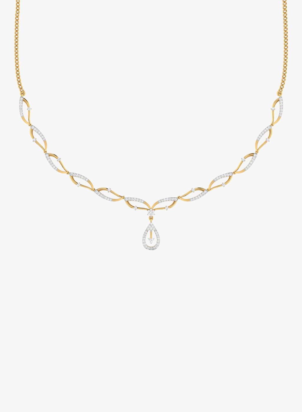 PC Jeweller 18KT Yellow Gold & Diamond Necklace