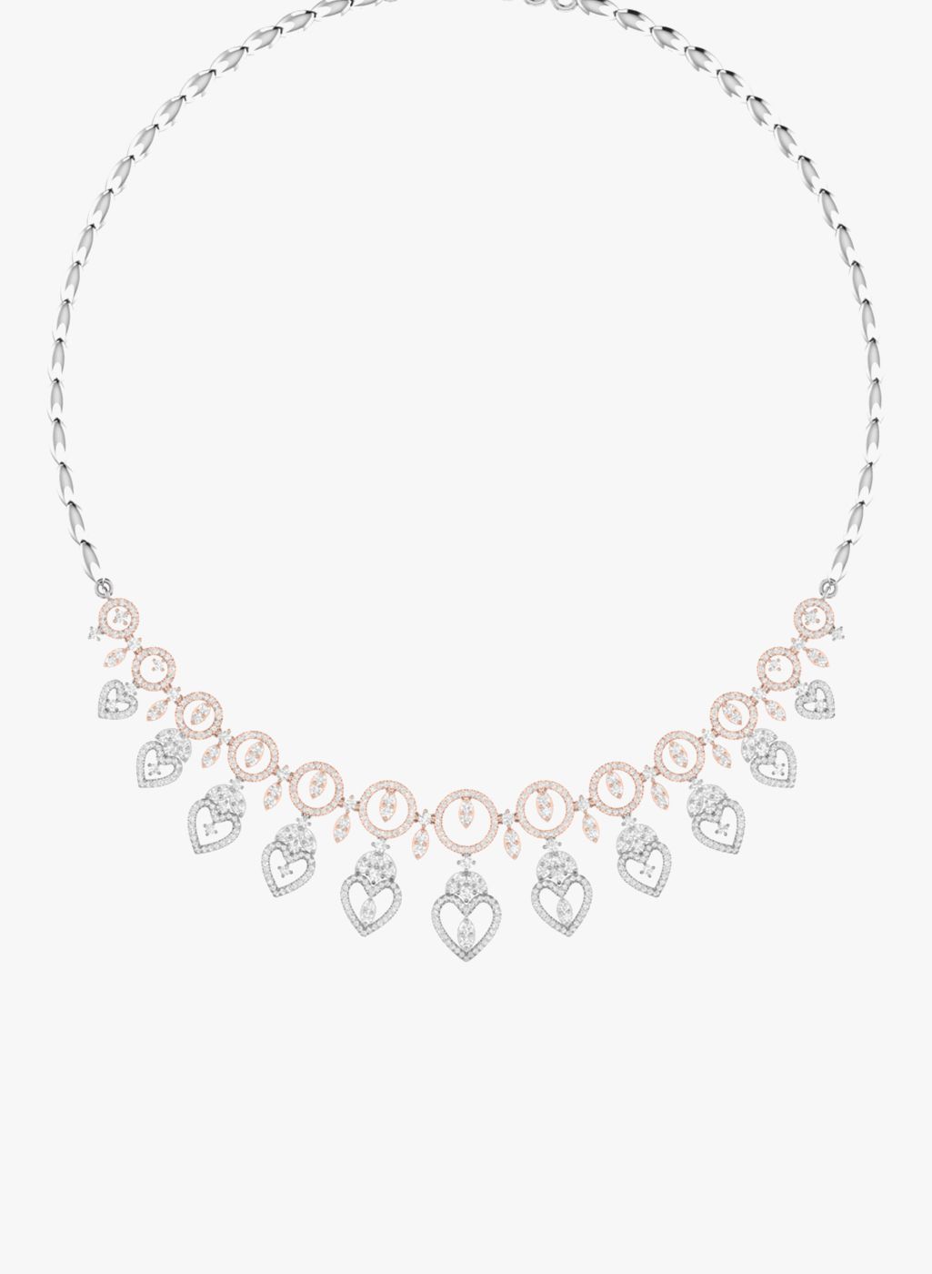 PC Jeweller 18KT White Gold & Diamond Necklace