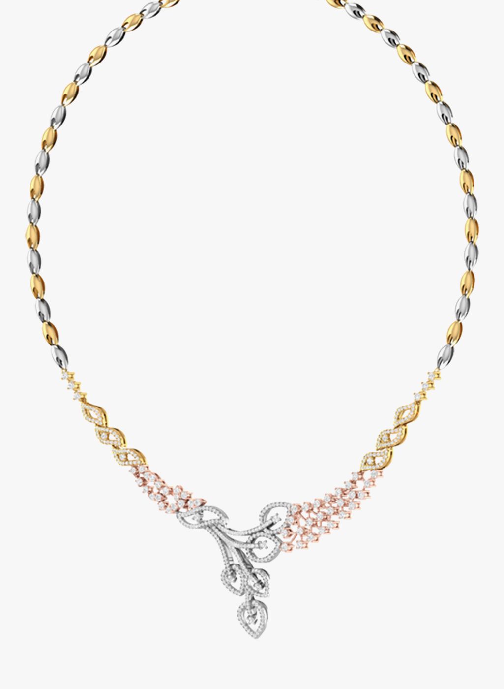 PC Jeweller 18KT White Gold & Diamond Necklace