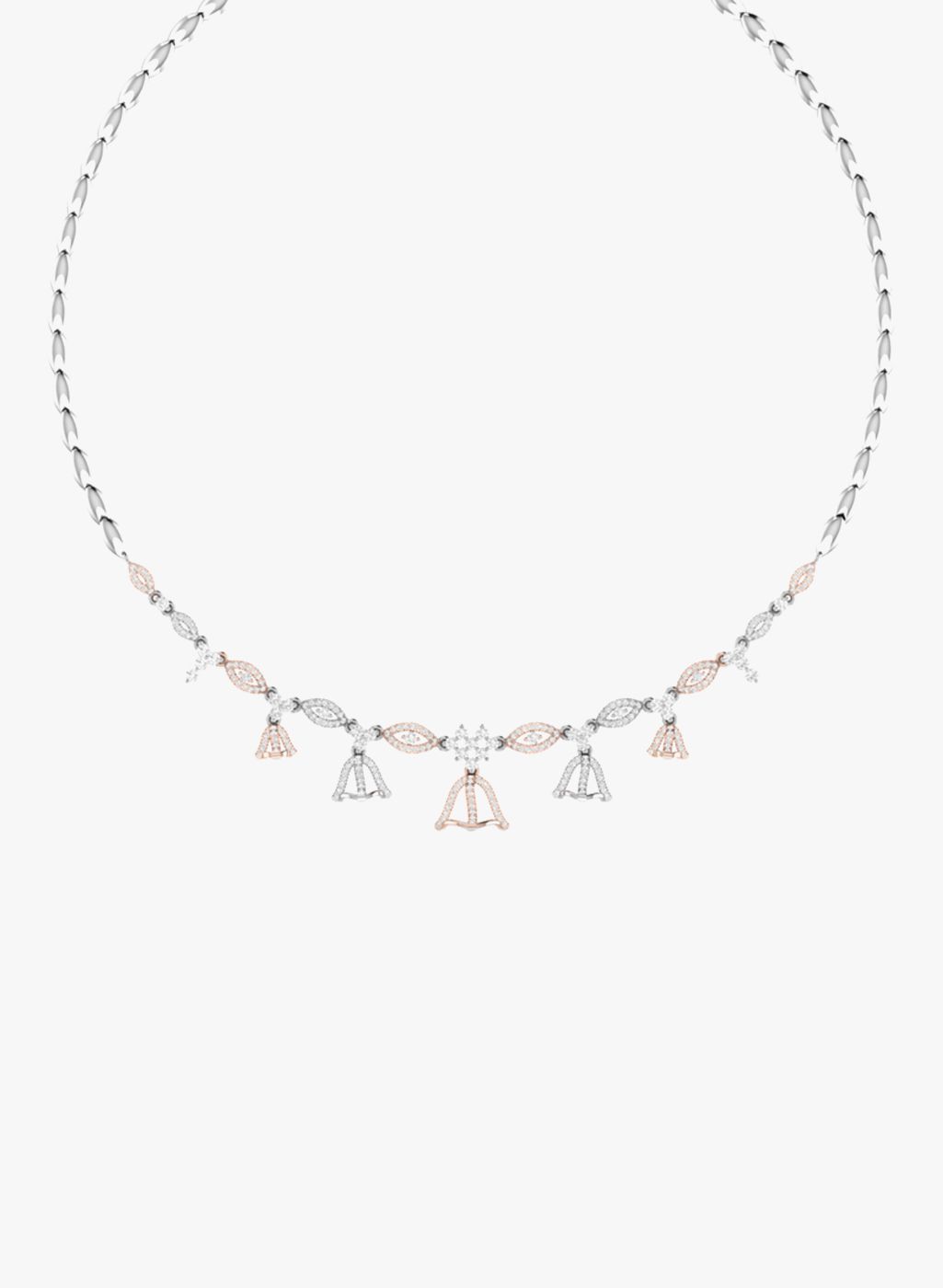 PC Jeweller 18KT White Gold & Diamond Necklace