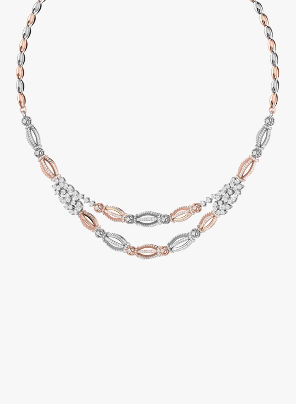 PC Jeweller 18KT White Gold & Diamond Necklace