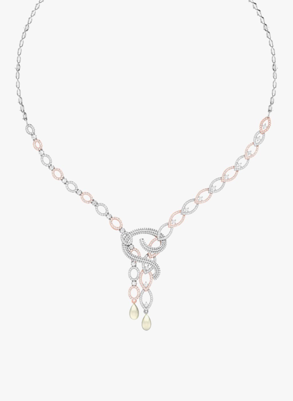 PC Jeweller 18KT White Gold & Diamond Necklace