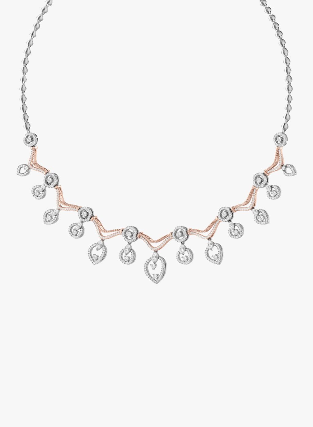 PC Jeweller 18KT White Gold & Diamond Necklace