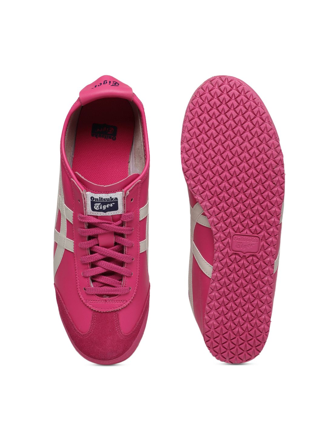 Buy Onitsuka Tiger Unisex Pink Leather Mexico 66 Sneakers - Casual