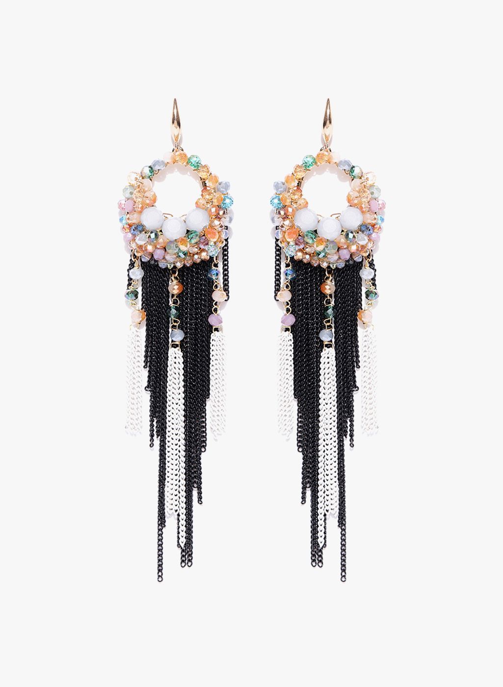 Jewels Galaxy Multicoloured Brass Danglers and Drop