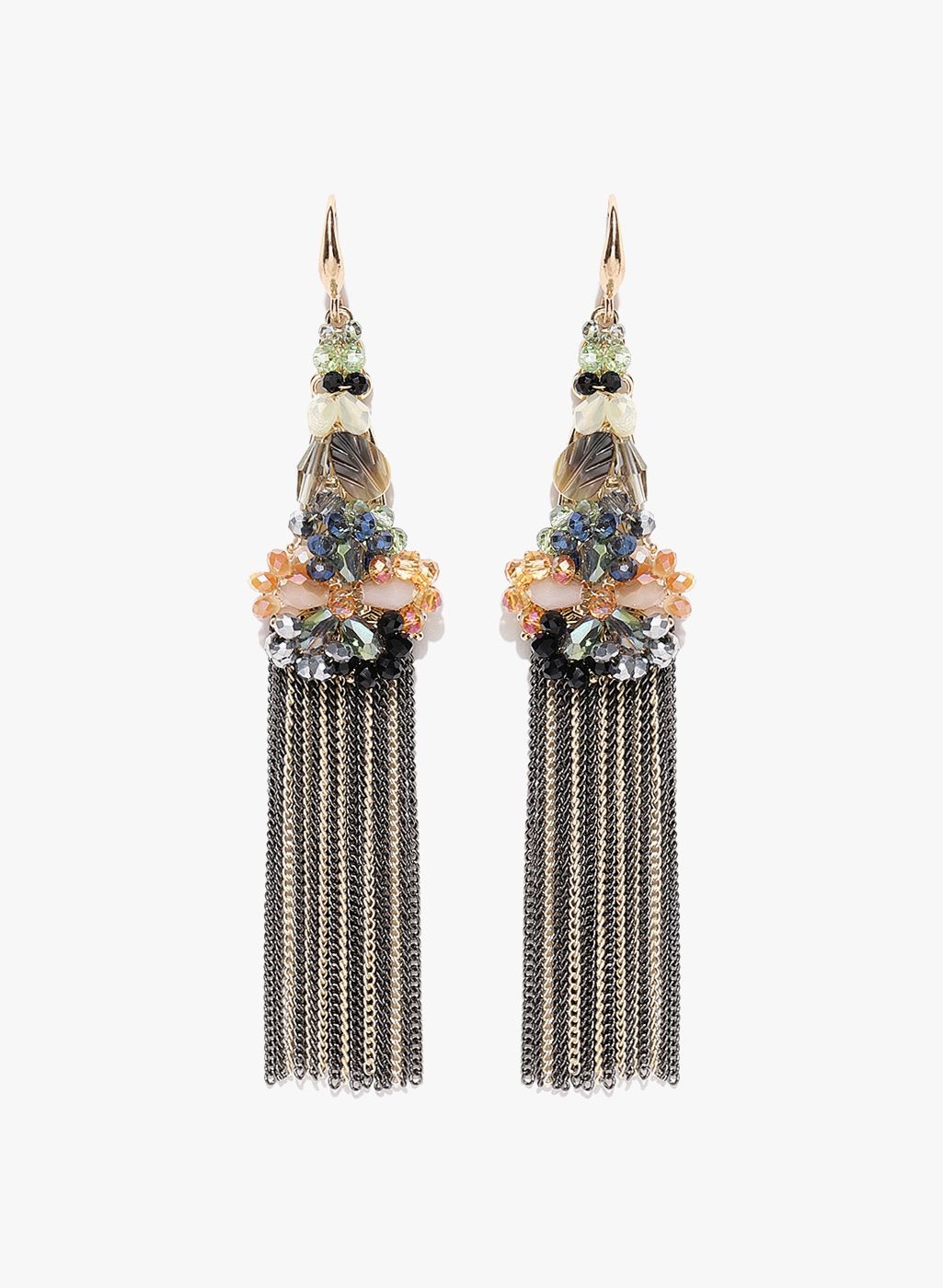 Jewels Galaxy Multicoloured Brass Danglers and Drop