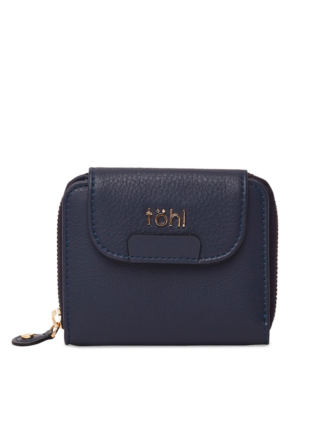 tohl Women Blue Solid Finsbury Zip Around Wallet Price in India