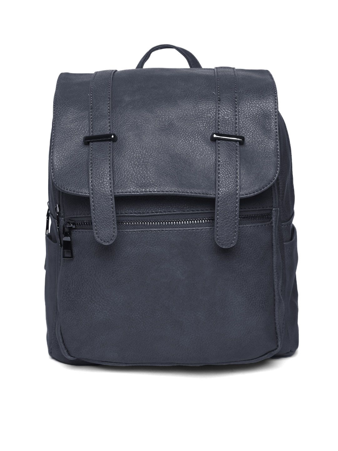 Mast & Harbour Women Navy Solid Backpack Price in India