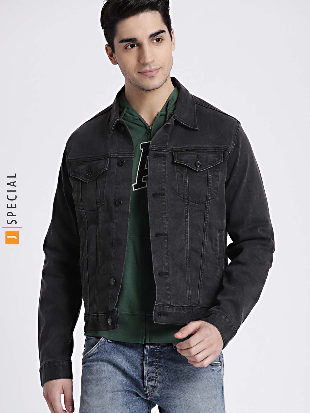 gap black denim jacket