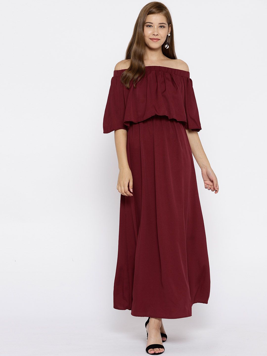 Red Maxi Dress with Sleeves