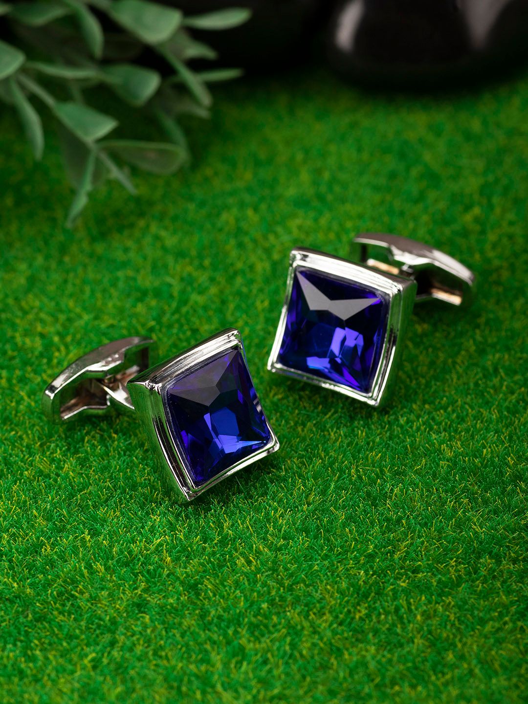 Peora Blue Square Cufflinks