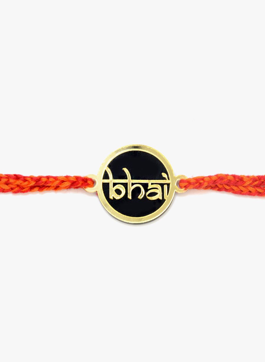 Krafted with Happiness Red Plastic Handcrafted Rakhi