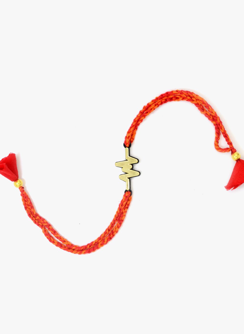 Krafted with Happiness Red Plastic Handcrafted Rakhi