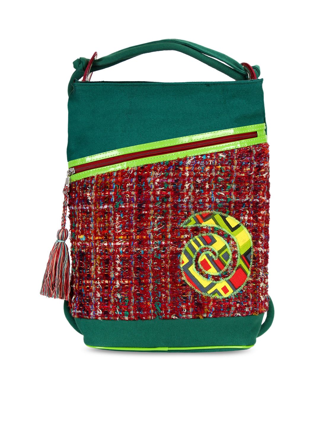Anekaant Women Green & Multicoloured Backpack Price in India