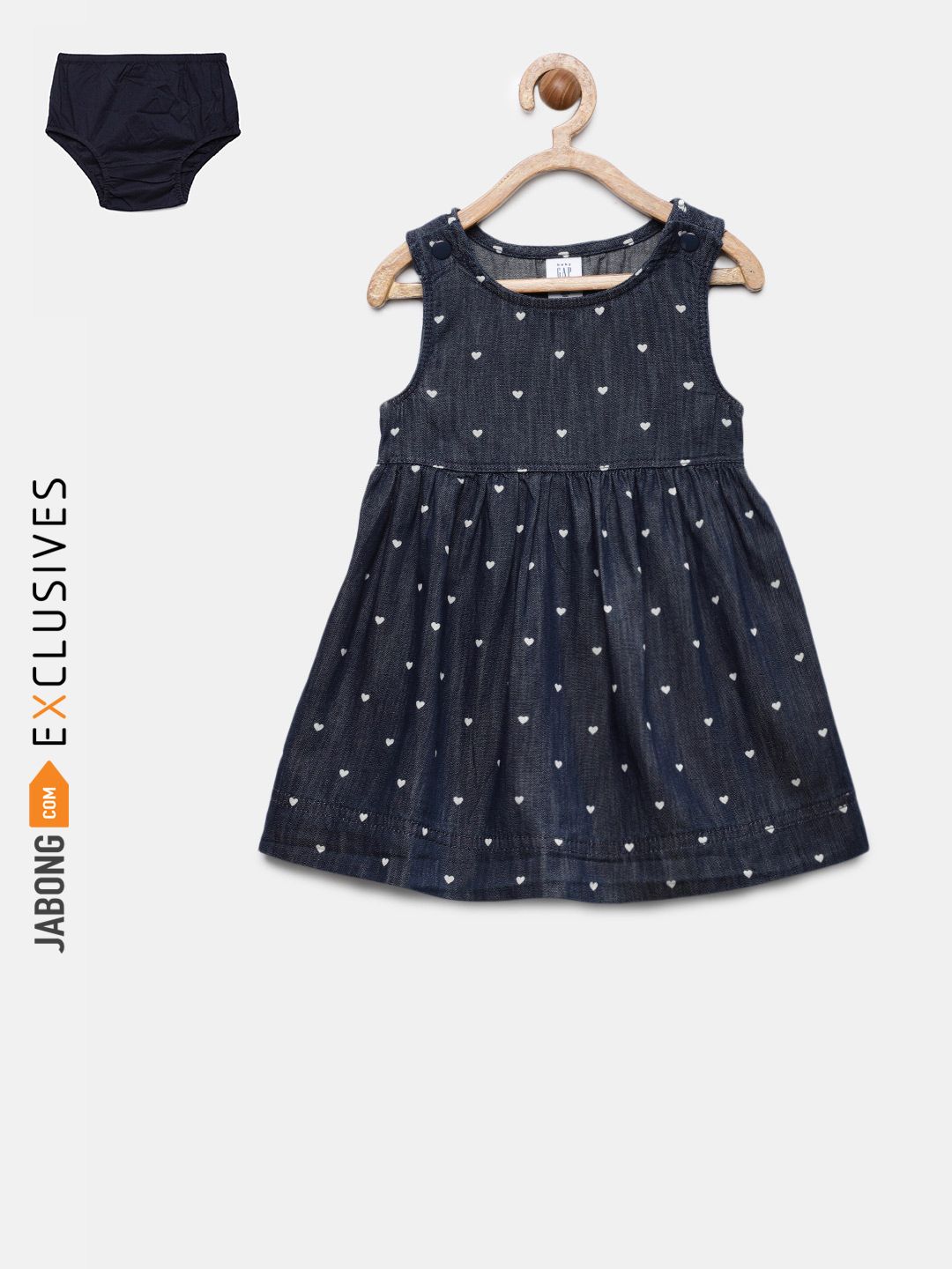 GAP Baby Girls' Denim Heart Dress