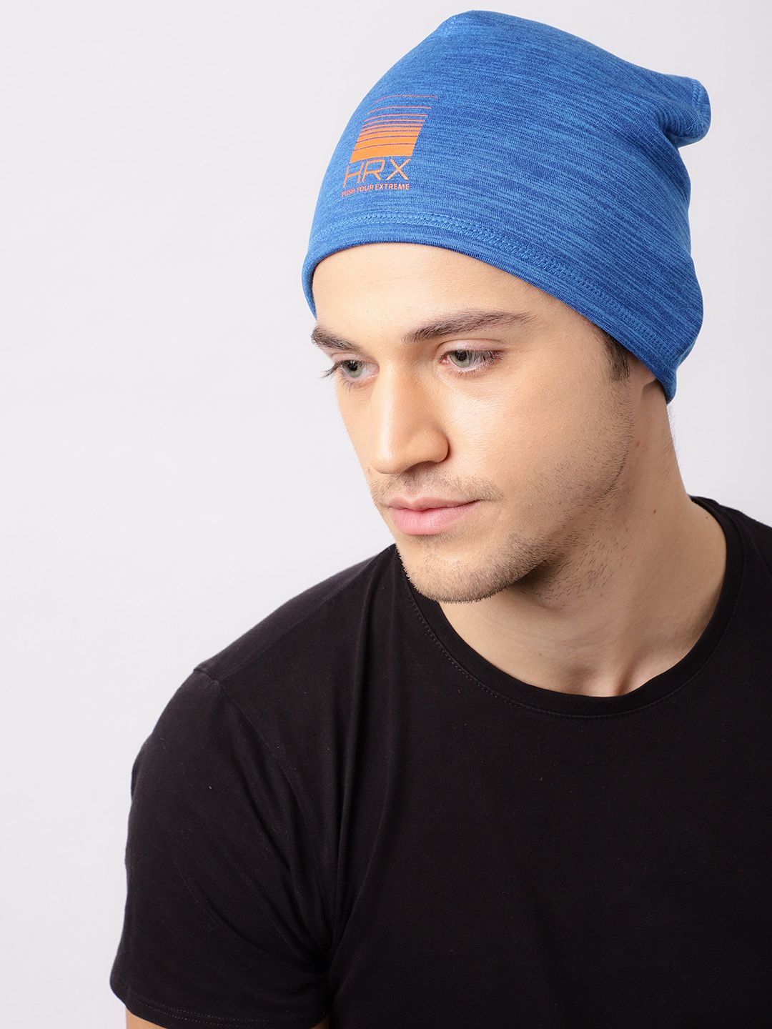HRX by Hrithik Roshan Unisex Blue Solid Beanie Price in India