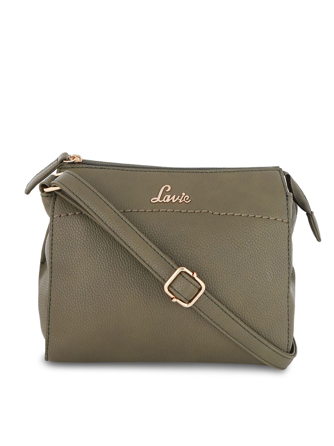 Lavie Olive Green Solid Sling Bag Price in India