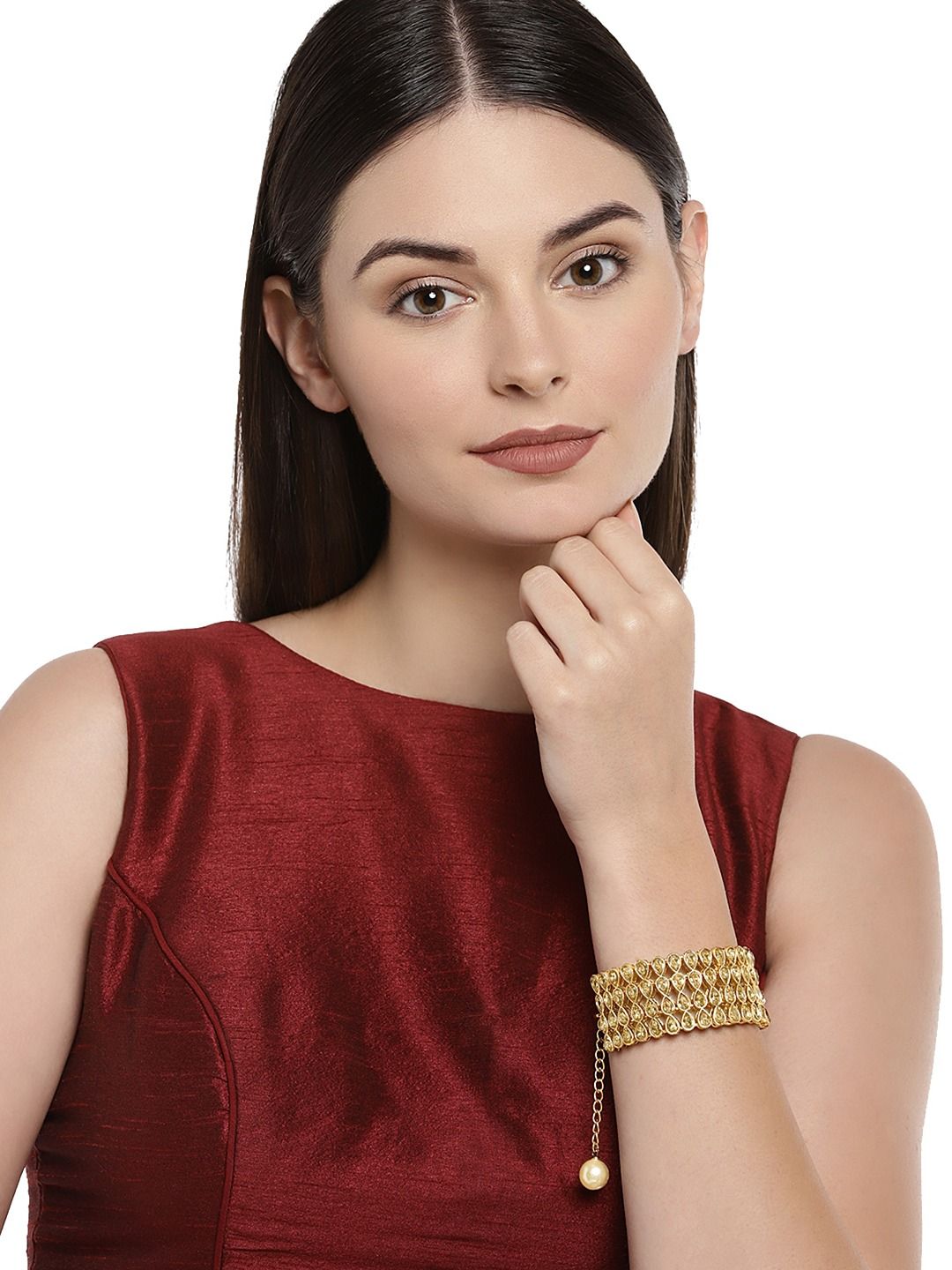 Zaveri Pearls Gold-Plated Link Bracelet Price in India