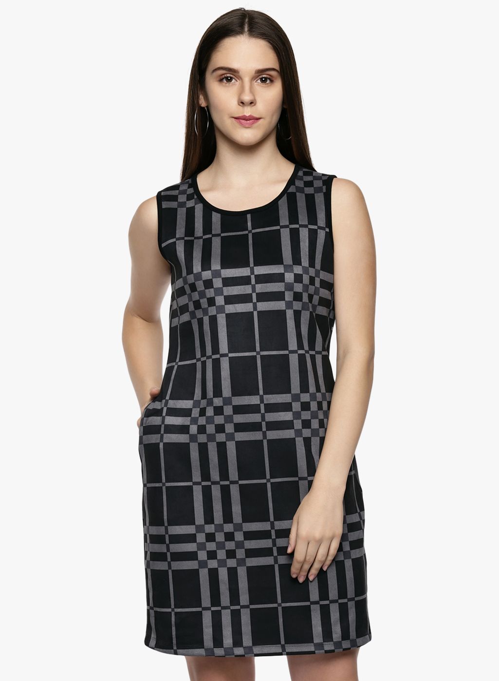 Annabelle by Pantaloons Black Printed Bodycon Dress