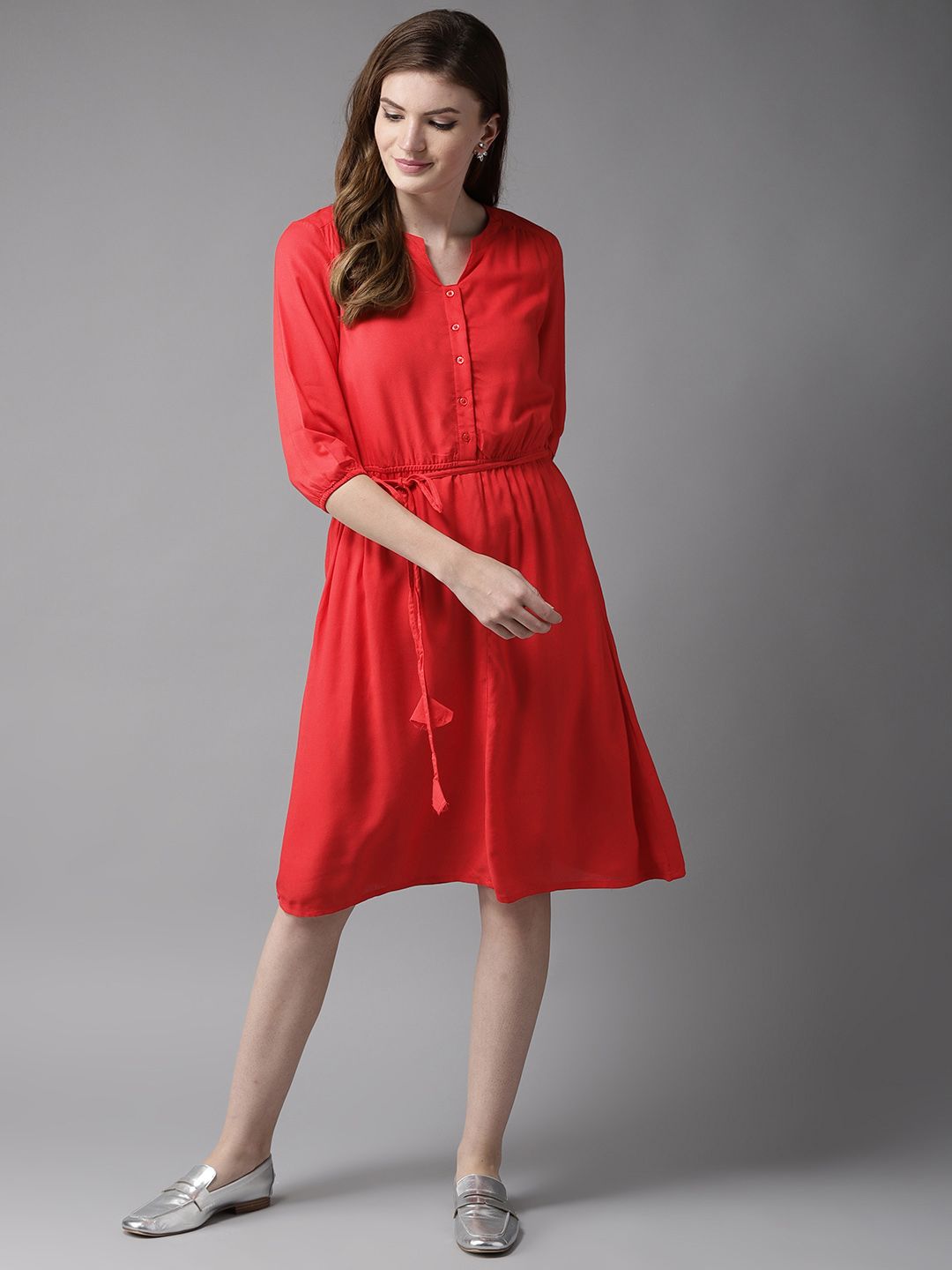 Red A-Line Dress