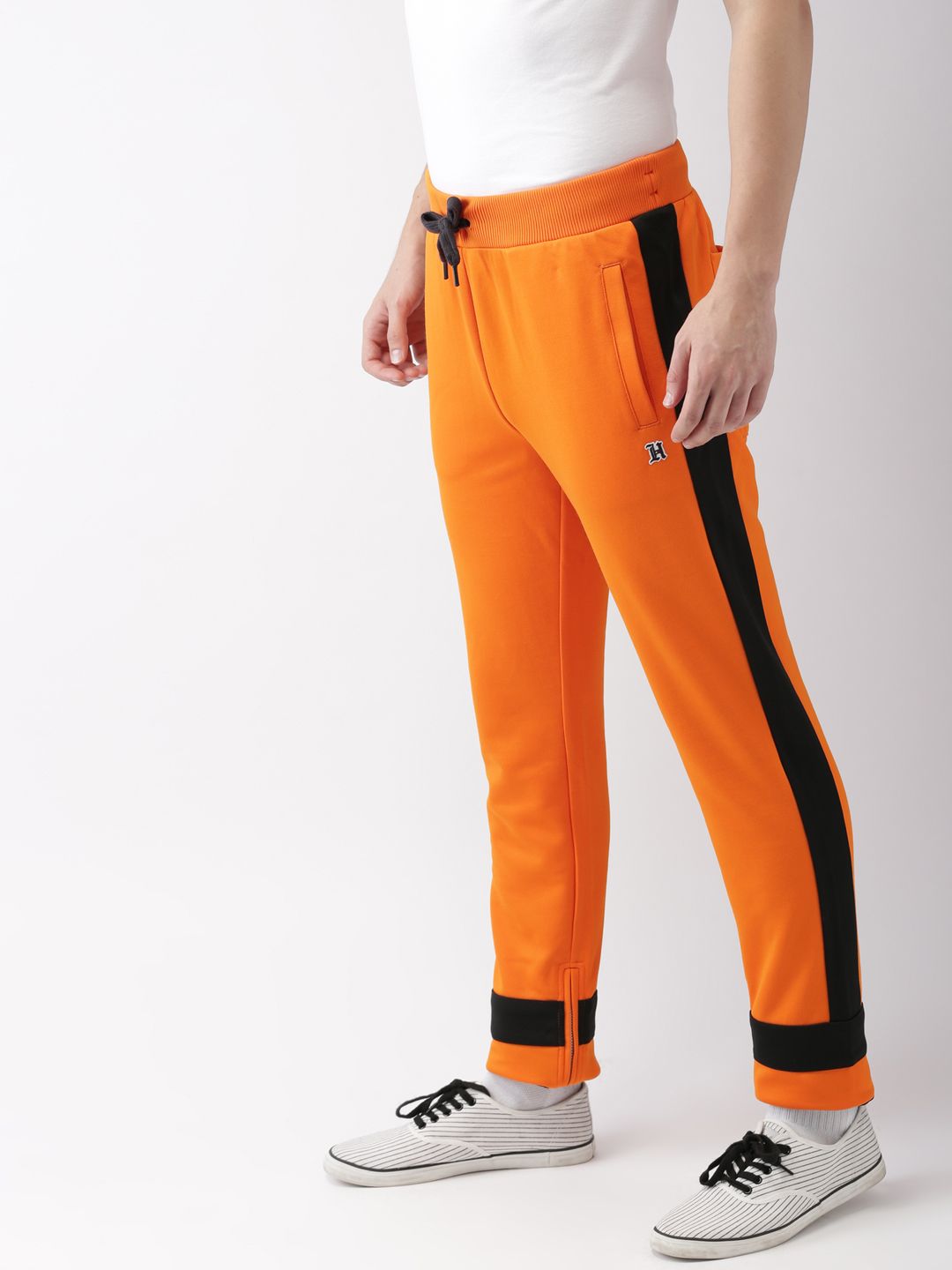 orange track pants mens