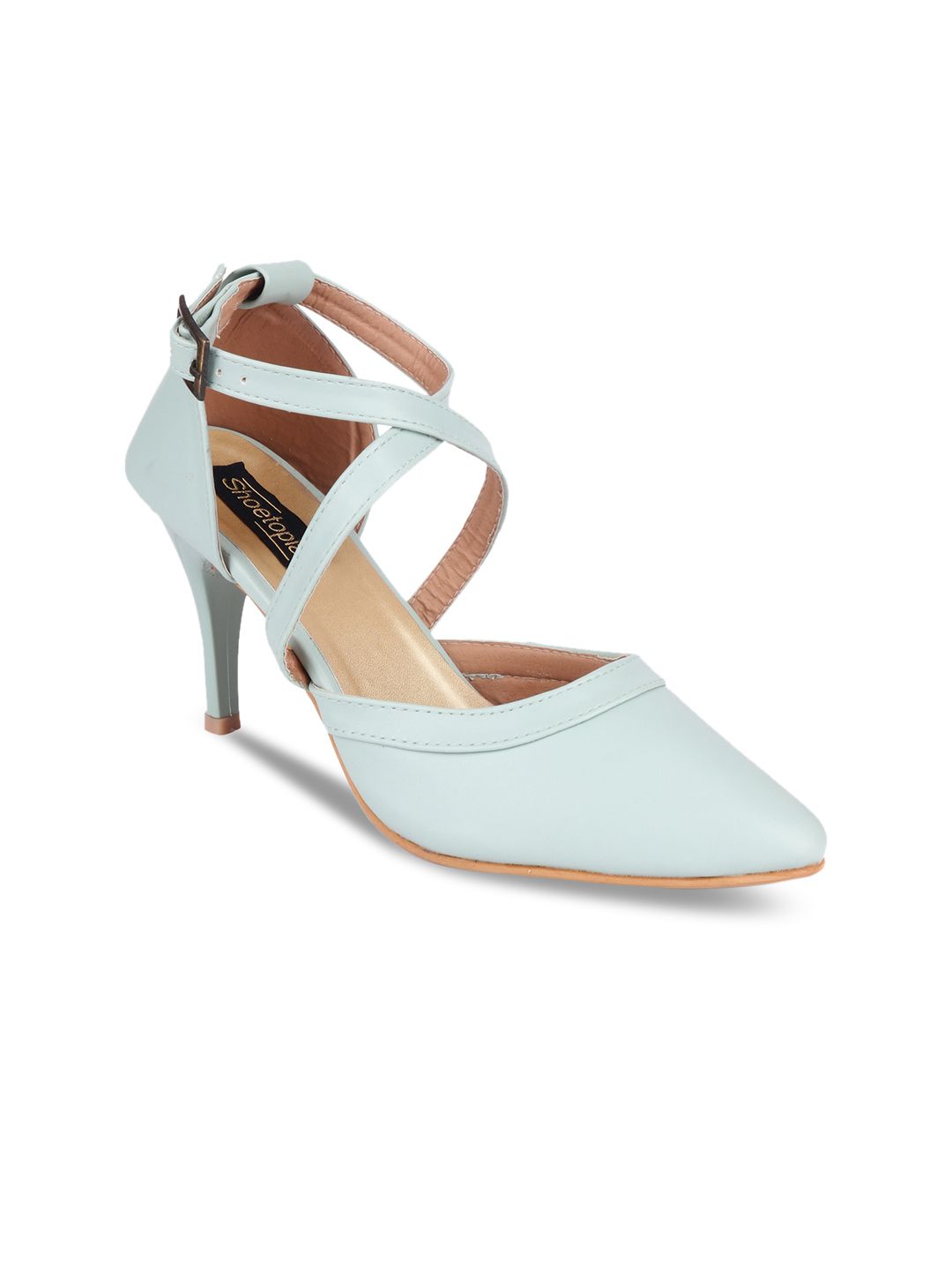 Shoetopia Women Blue Solid Pumps Price in India