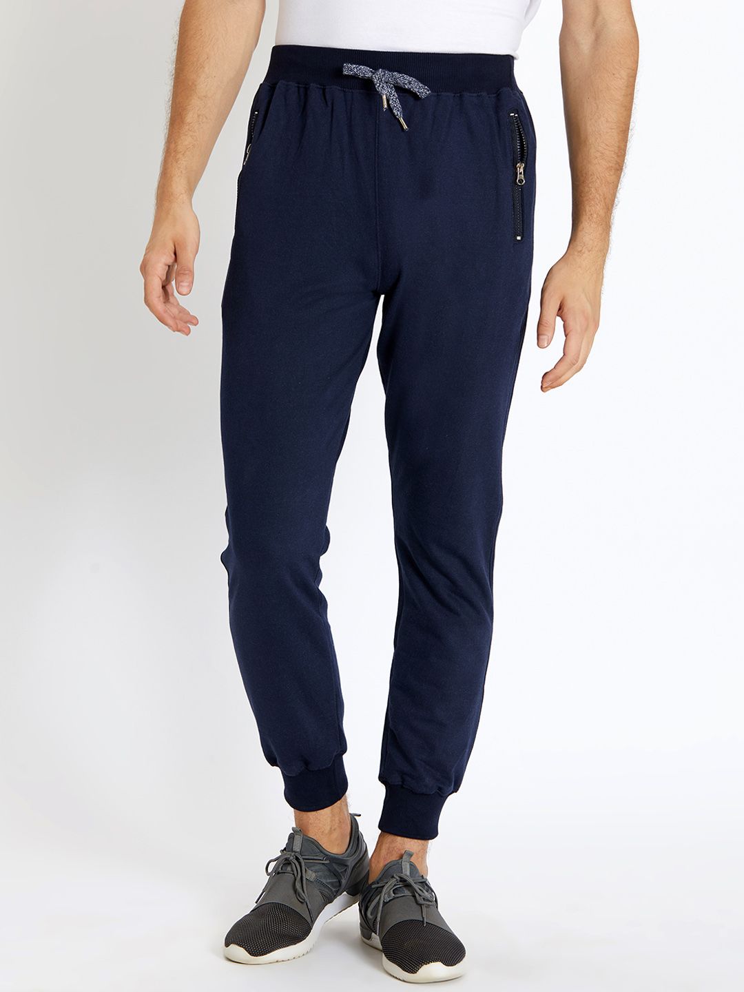 mens navy slim fit joggers