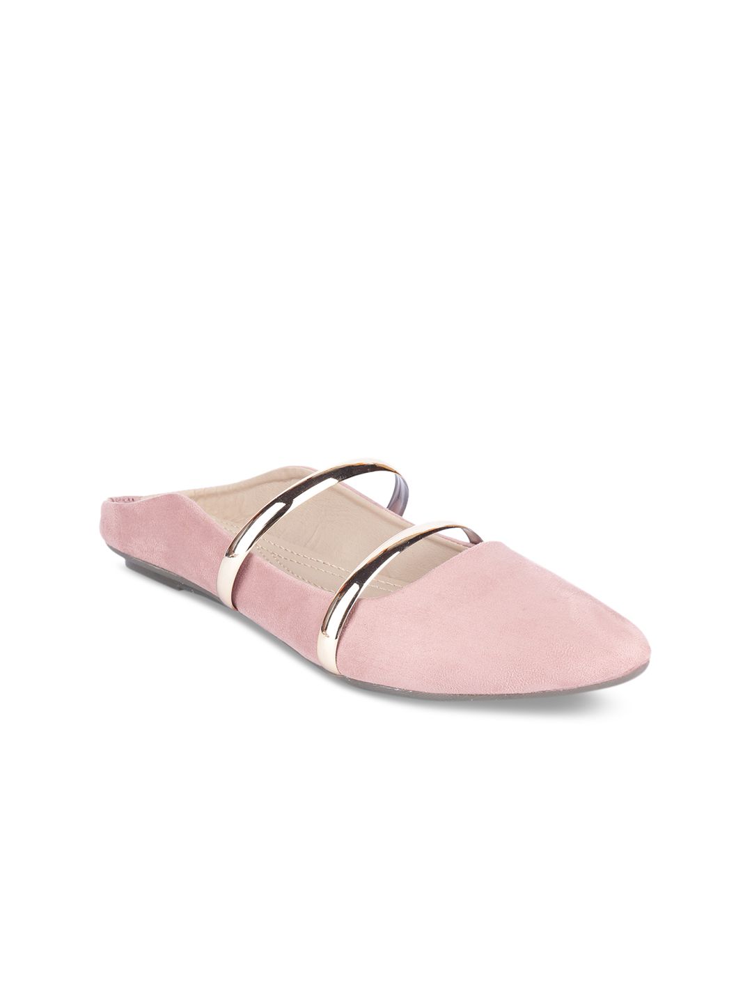 Shoetopia Women Pink Solid Synthetic Ballerinas