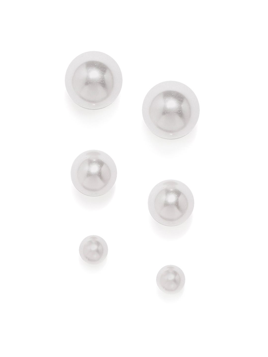 Accessorize Set of 3 White Circular Studs Price in India