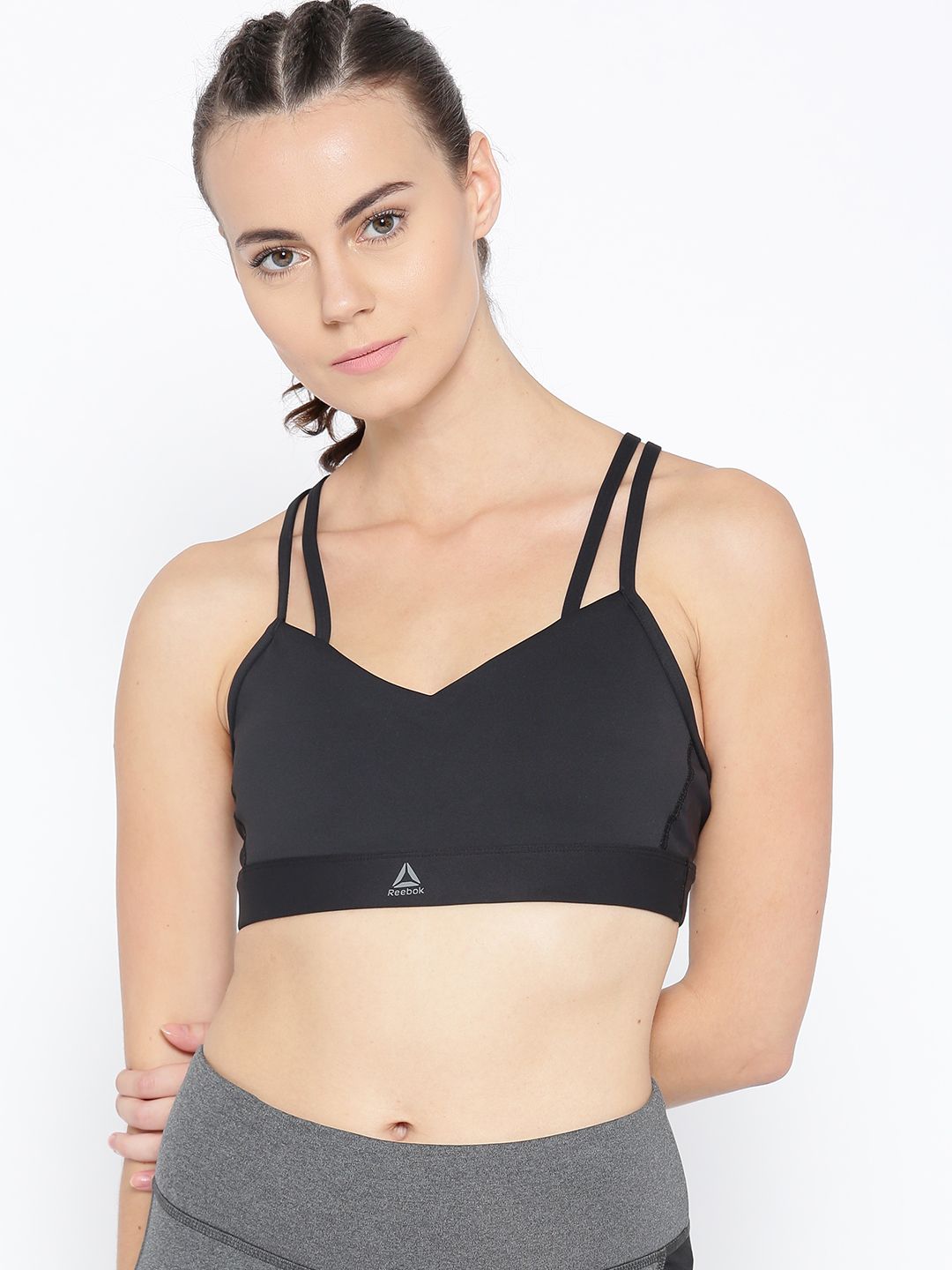 Reebok Black Hero Strappy Sports Bra CY8128 Price in India