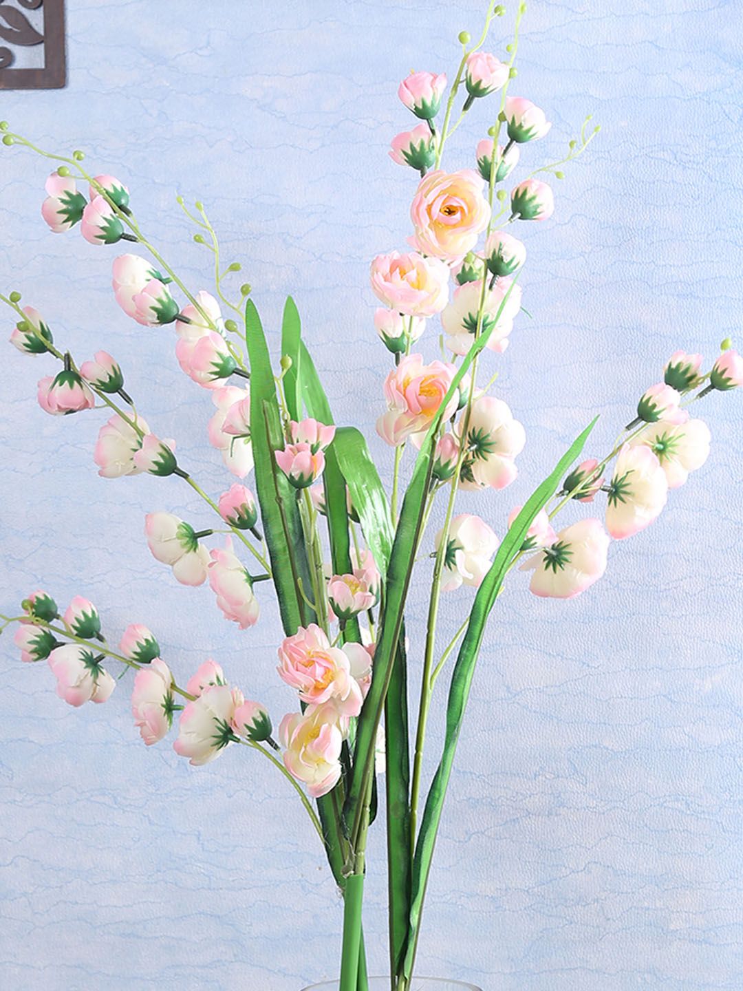 Fourwalls Set Of 3 Pink Artificial Lotus Flower Stems Price in India
