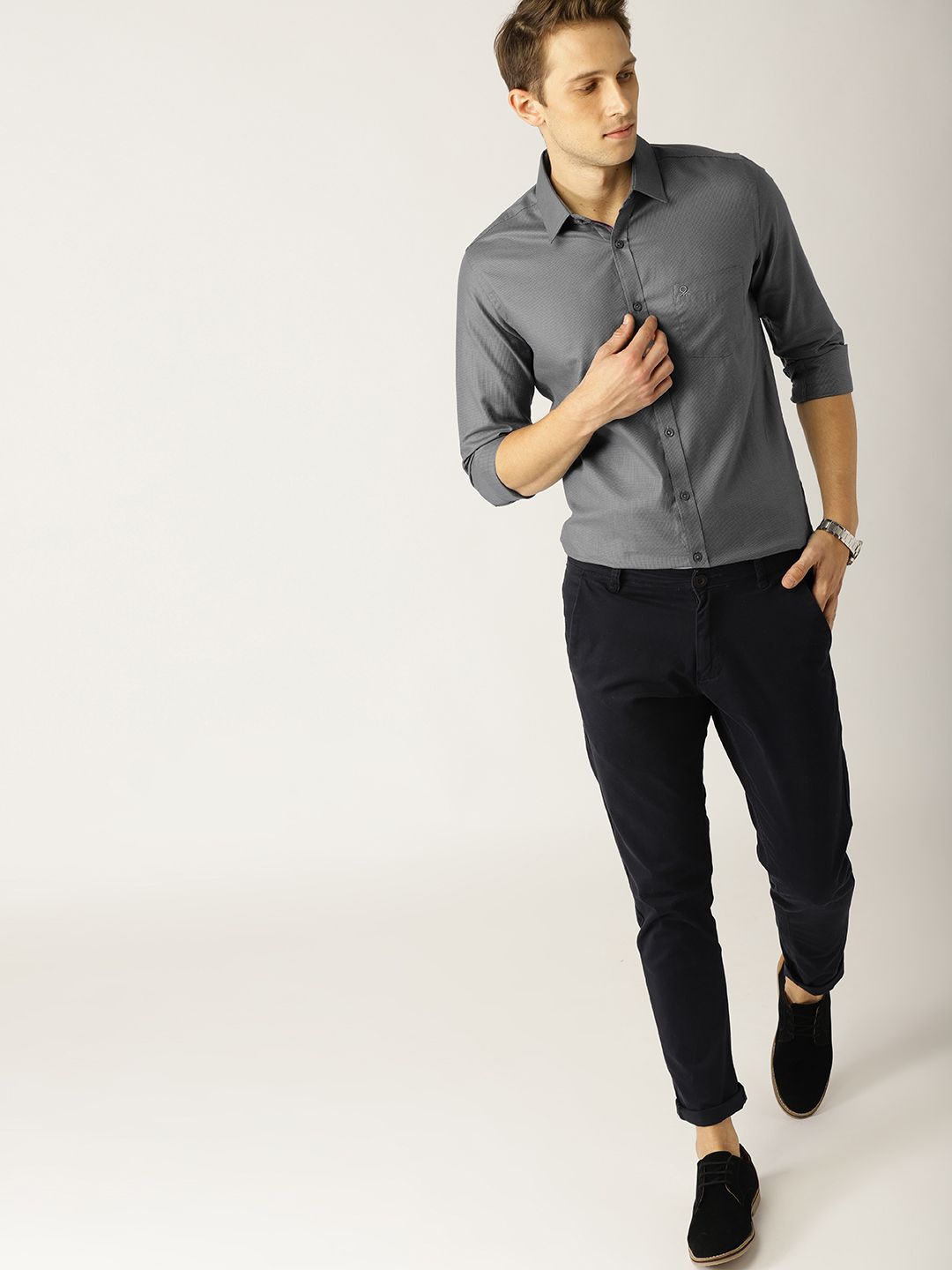 What Color Shirt To Wear With Dark Grey Dress Pants.