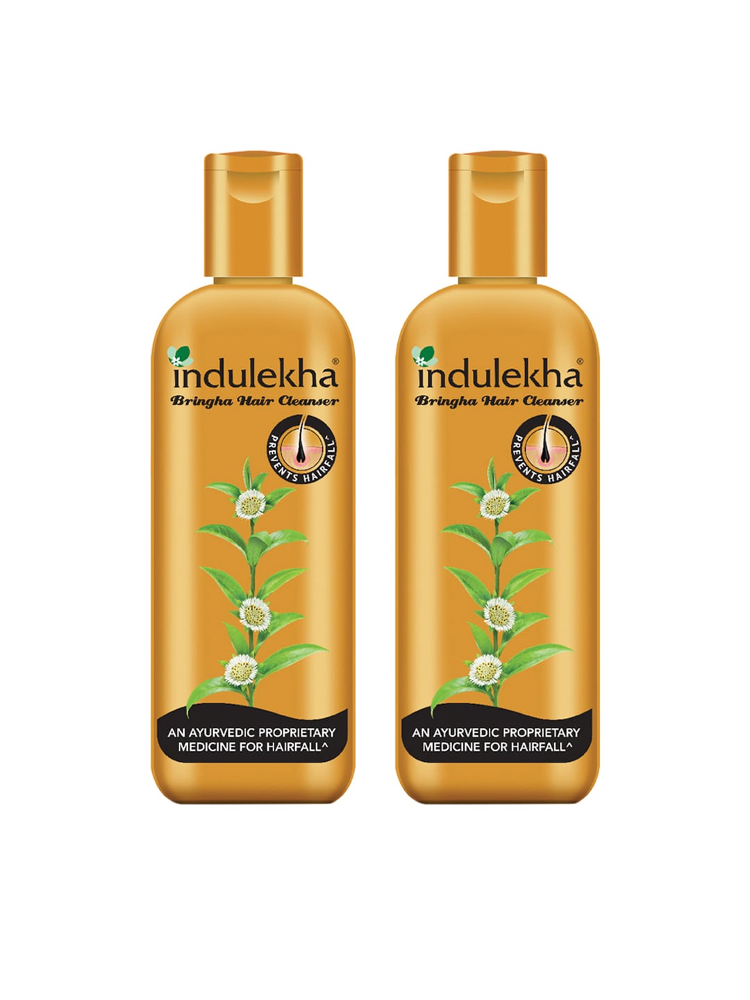 Indulekha Unisex Pack of 2 Bringha Anti-Hairfall Hair Cleanser Shampoo 100 ml each Price in India