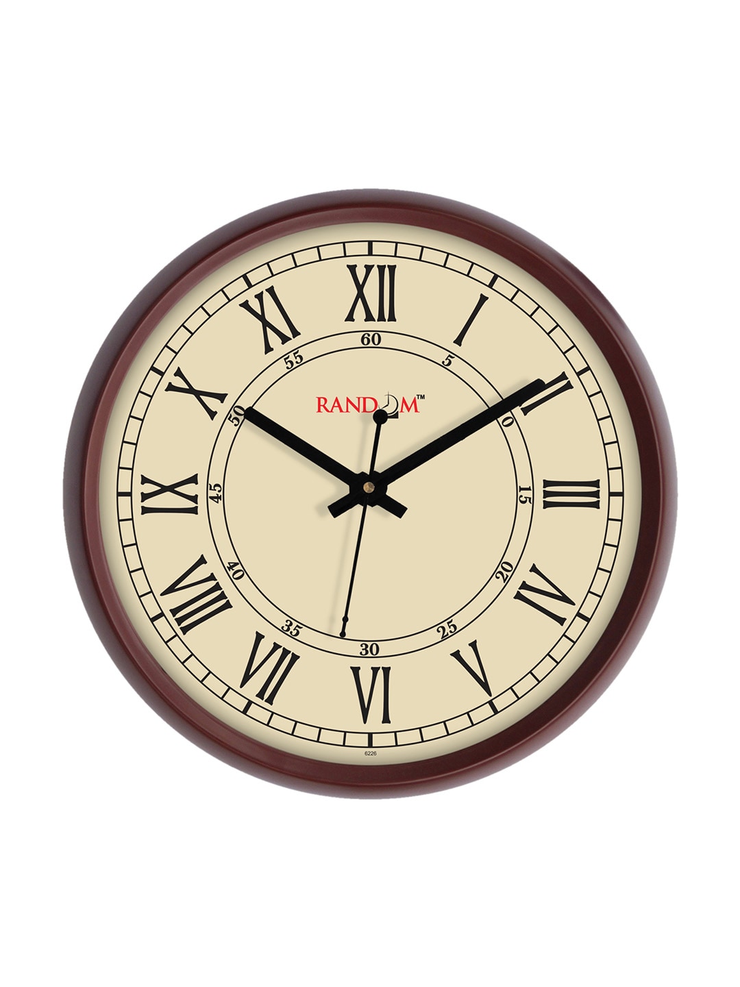 RANDOM Beige Round Solid Analogue Wall Clock Price in India