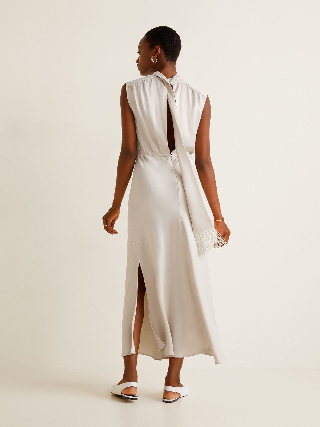 knee length dresses for ladies Mango Long Sleeve Maxi