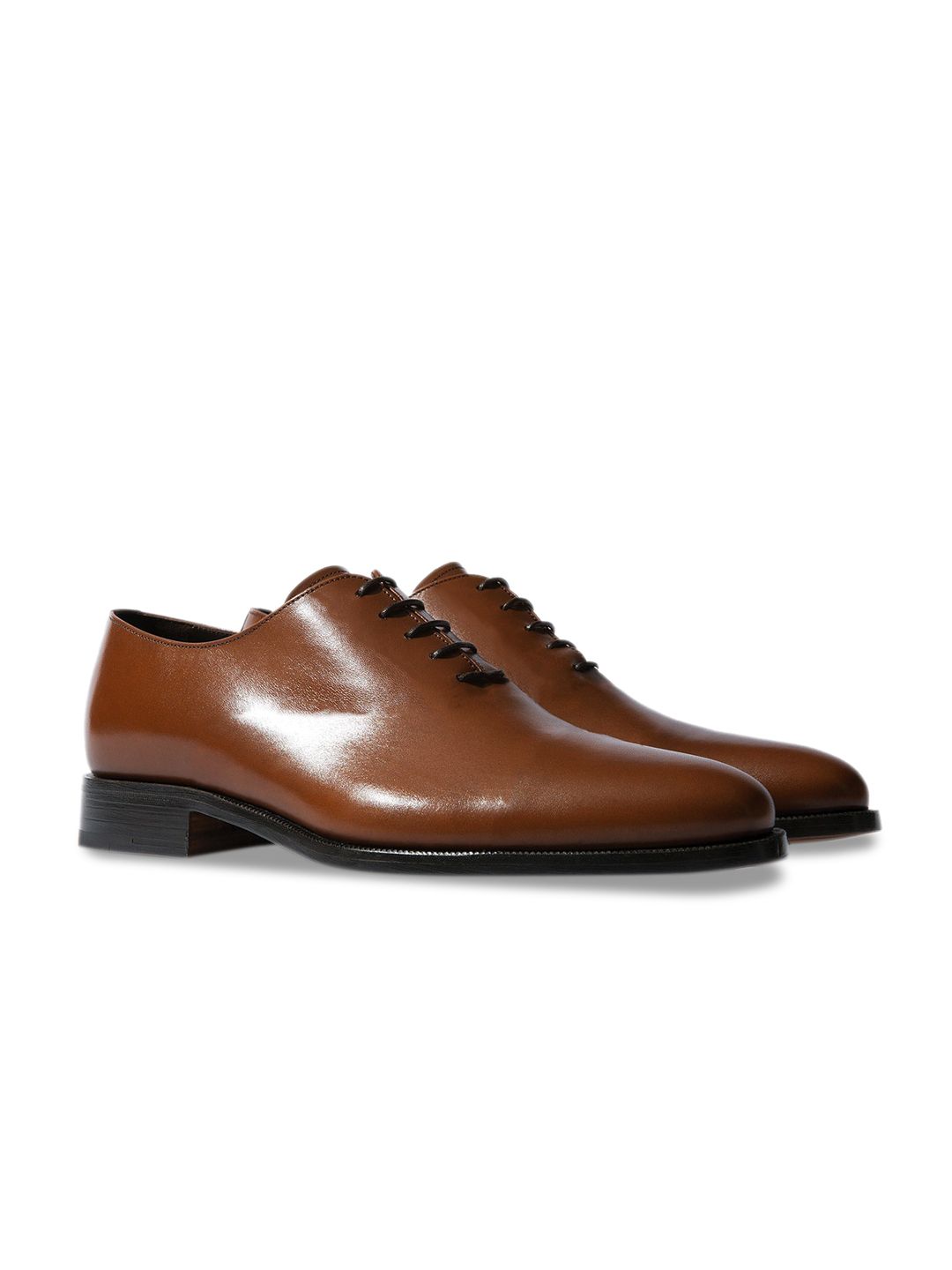 Rapawalk Tan Handcrafted Wide Width Leather Oxfords